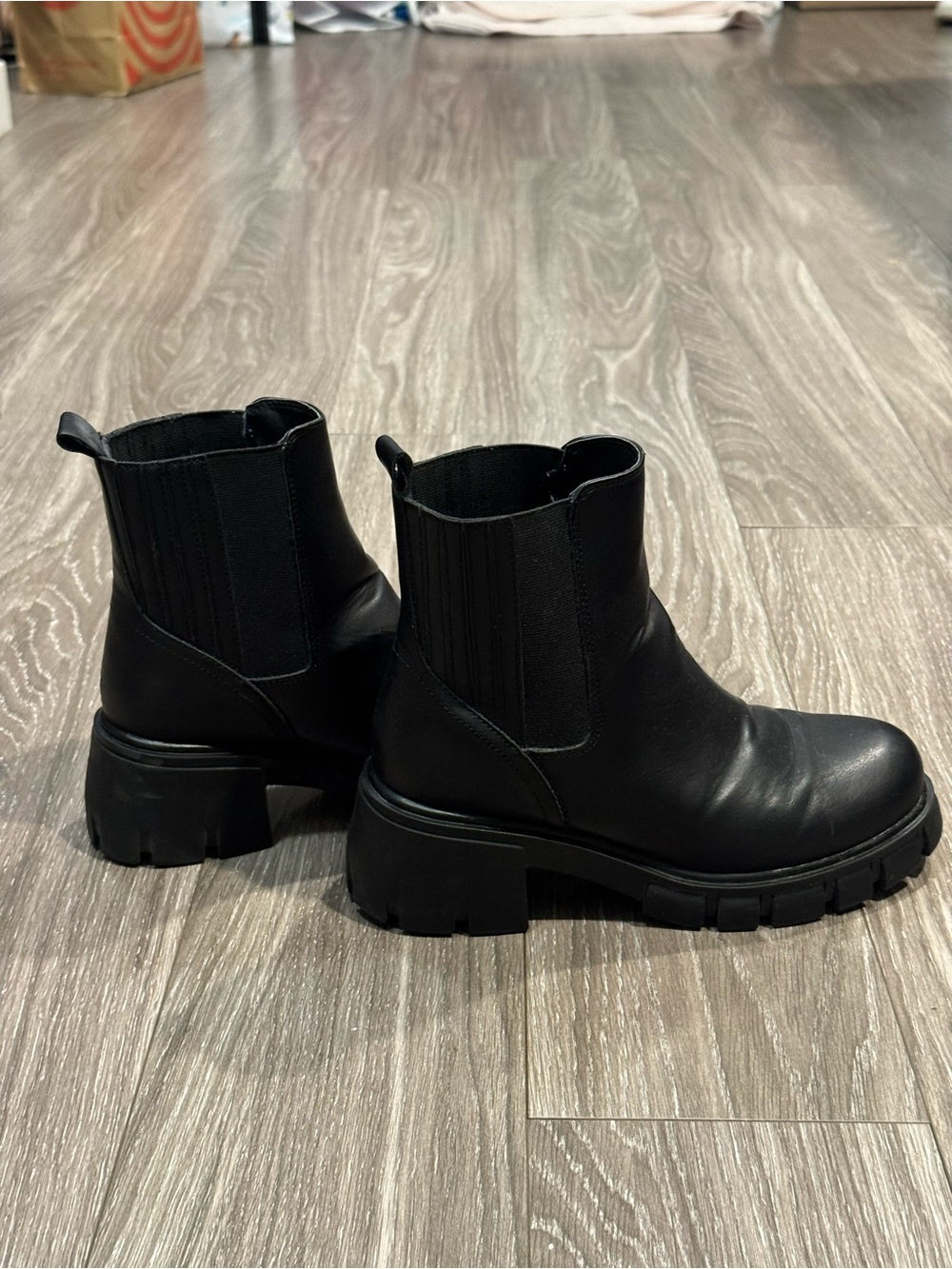 Black Chelsea boots